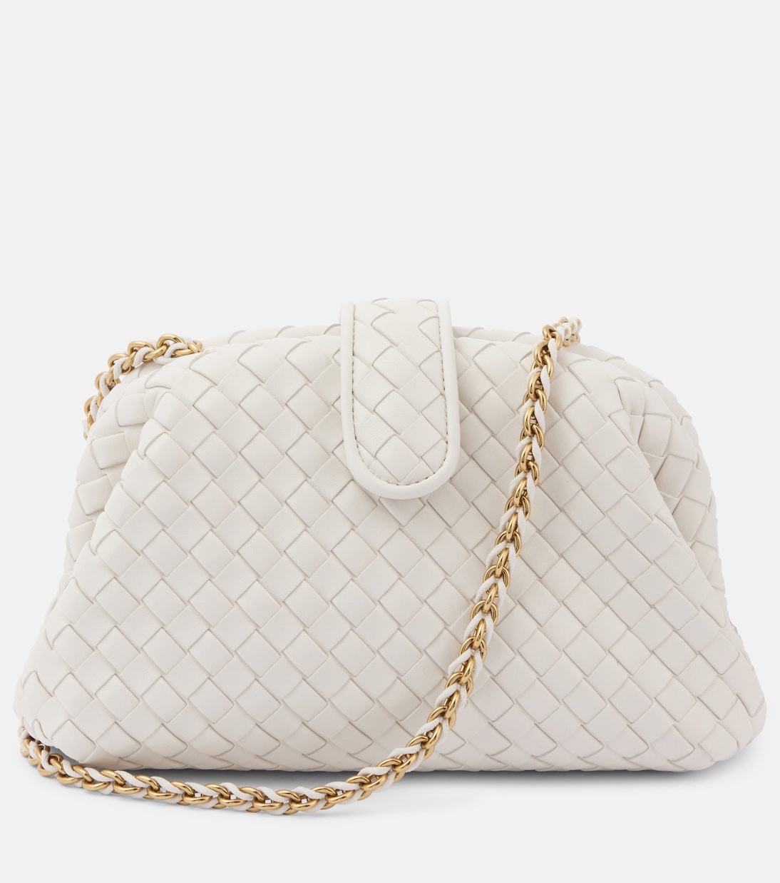 Lauren 1980 Intrecciato Small leather clutch in white Lauren 1980 Intrecciato Small leather clutch in white