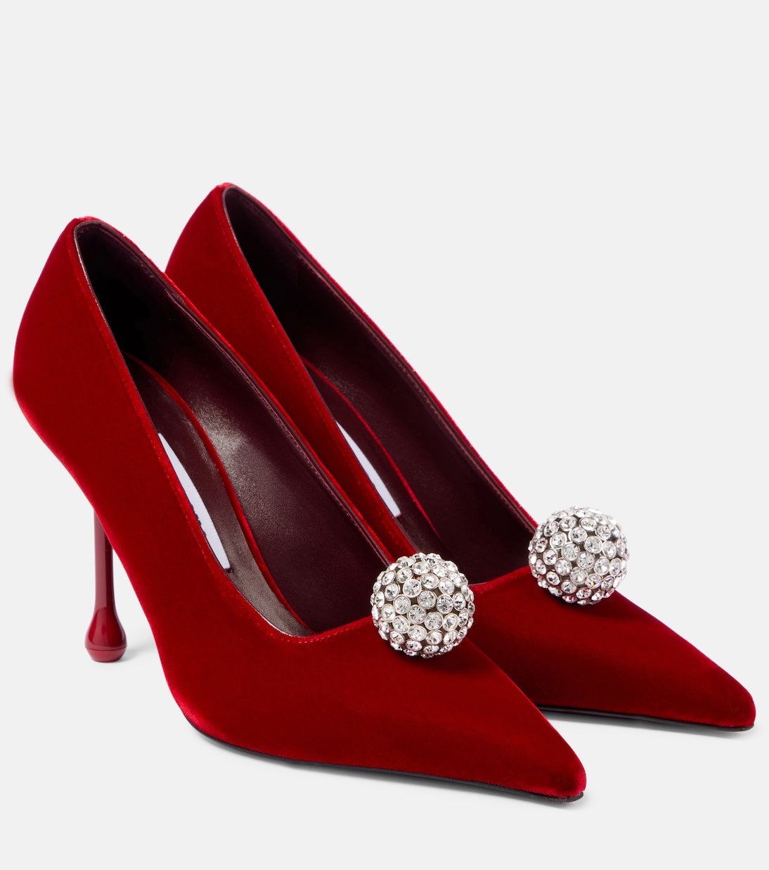Orb 95 embellished velvet sandals | Jimmy Choo
