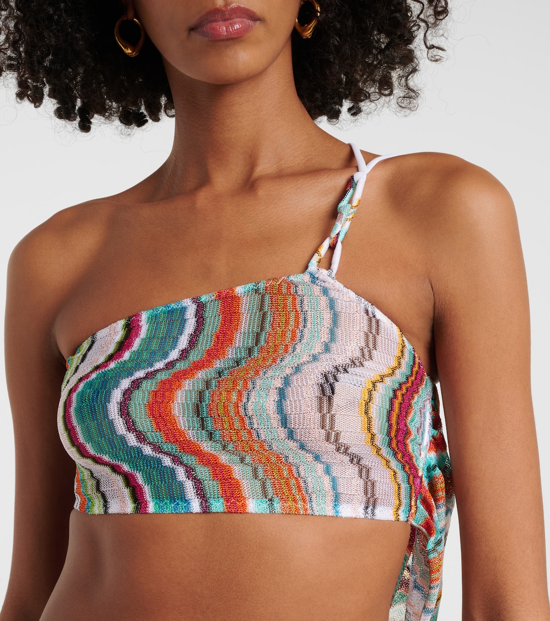 Top cropped in lamé a zig-zag | Missoni