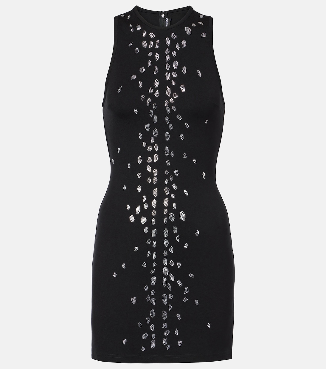 Vestido corto de jersey con cristales | David Koma