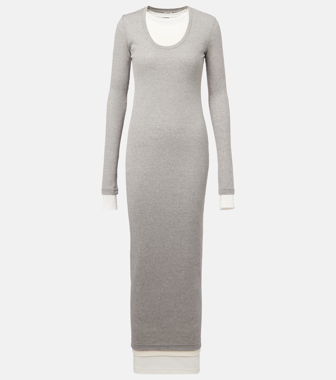 Abito lungo in jersey di cotone  | Jil Sander
