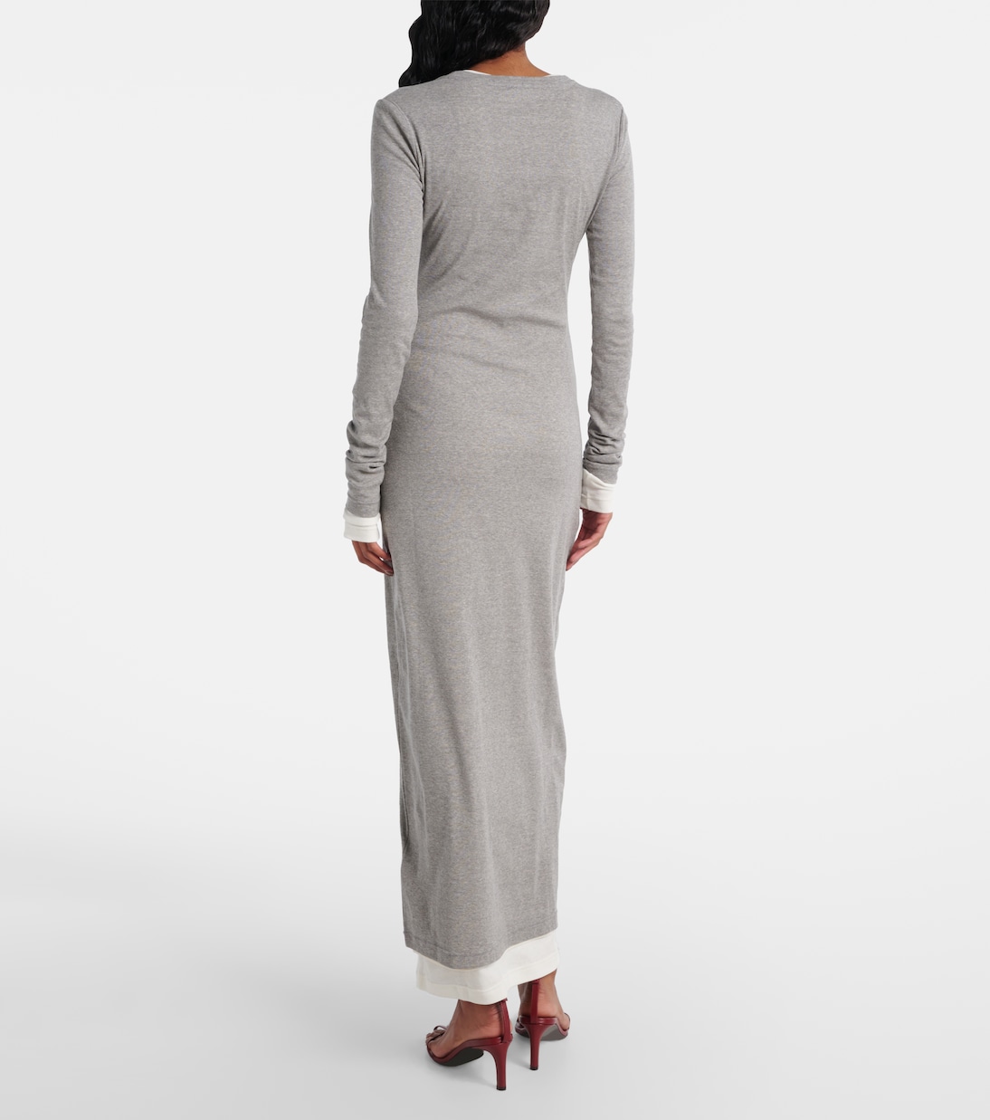 Abito lungo in jersey di cotone  | Jil Sander