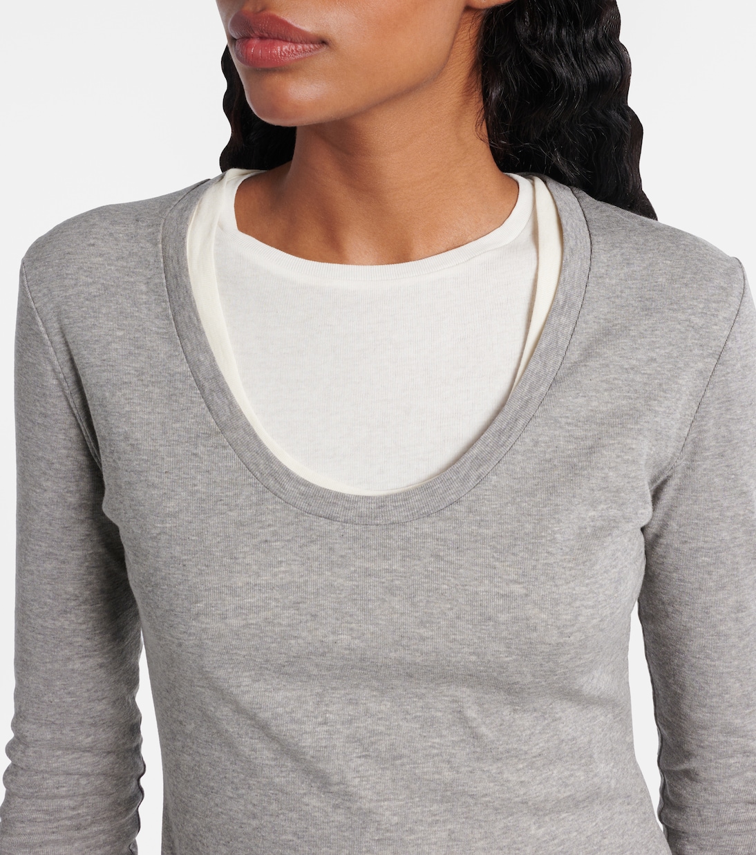 Abito lungo in jersey di cotone  | Jil Sander