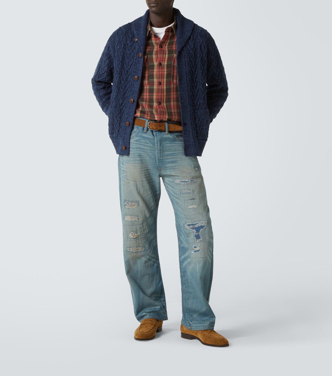 Cardigan in cotone a trecce | RRL