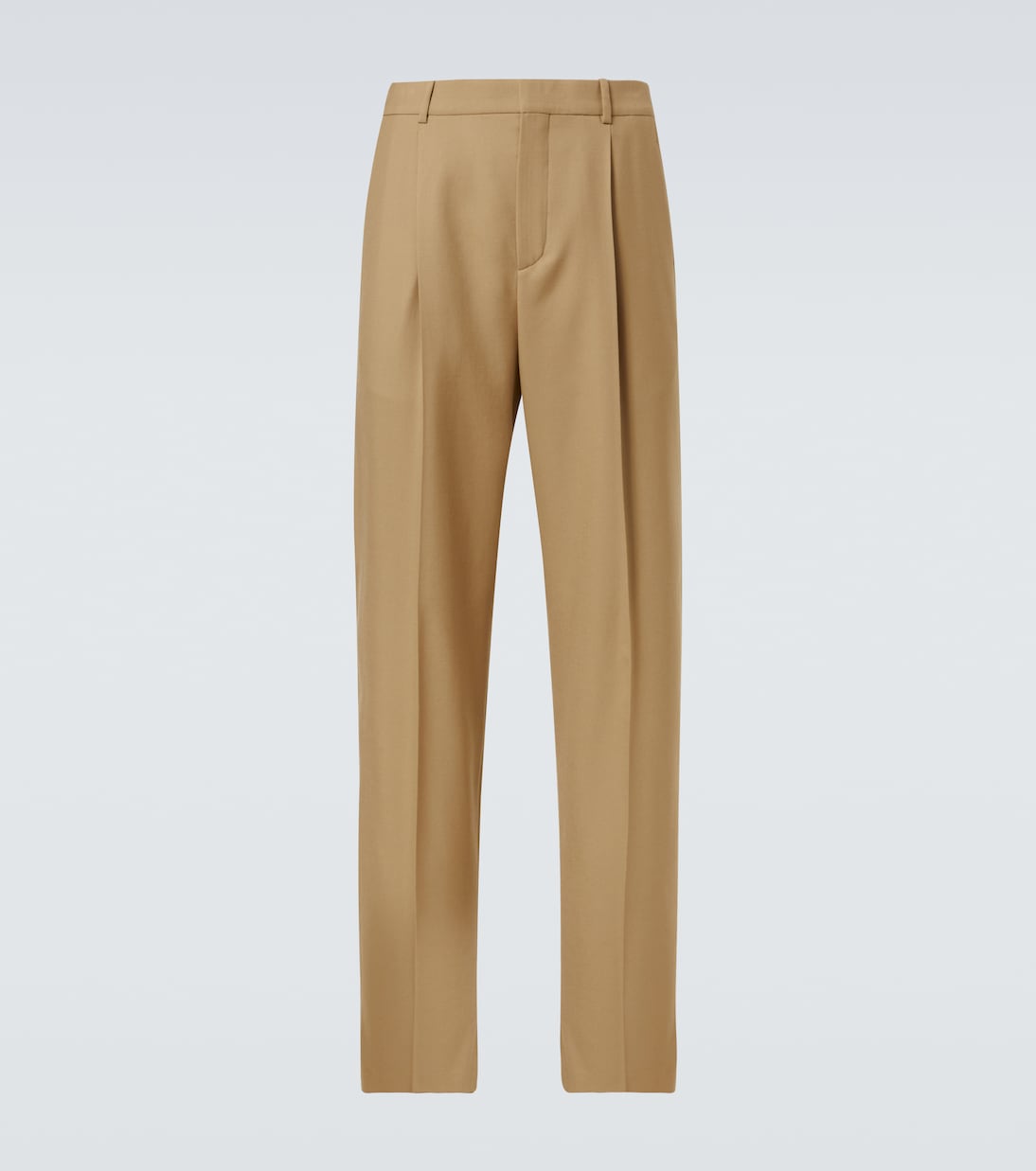 High-rise wool gabardine tapered pants | Saint Laurent