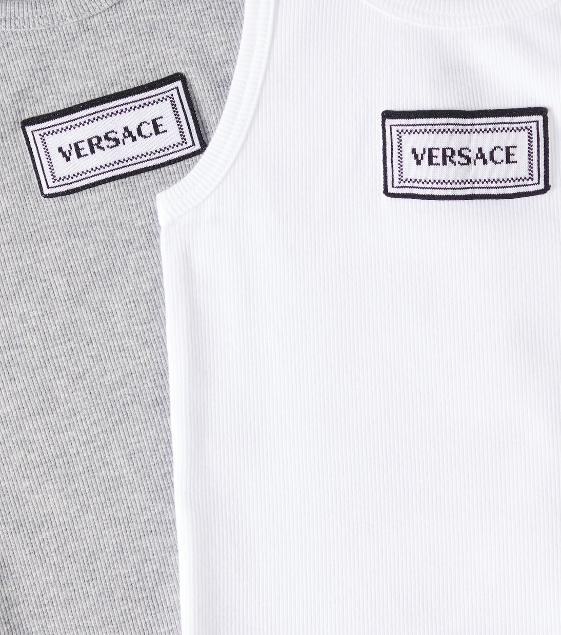 Set of 2 cotton-blend jersey tank tops | Versace Kids