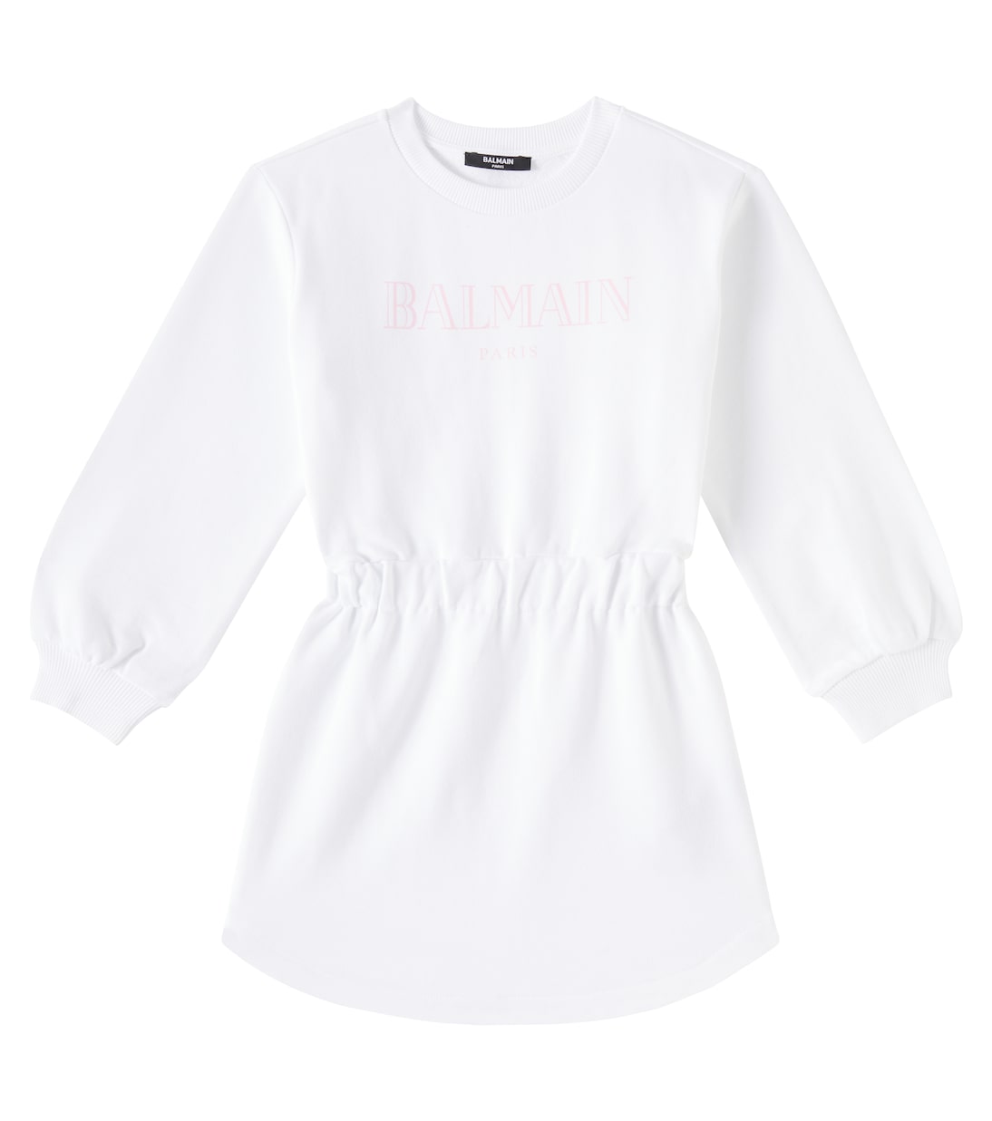 Sweatshirt-Kleid aus Baumwoll-Jersey | Balmain Kids