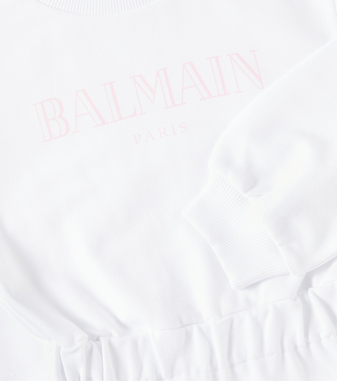 Sweatshirt-Kleid aus Baumwoll-Jersey | Balmain Kids