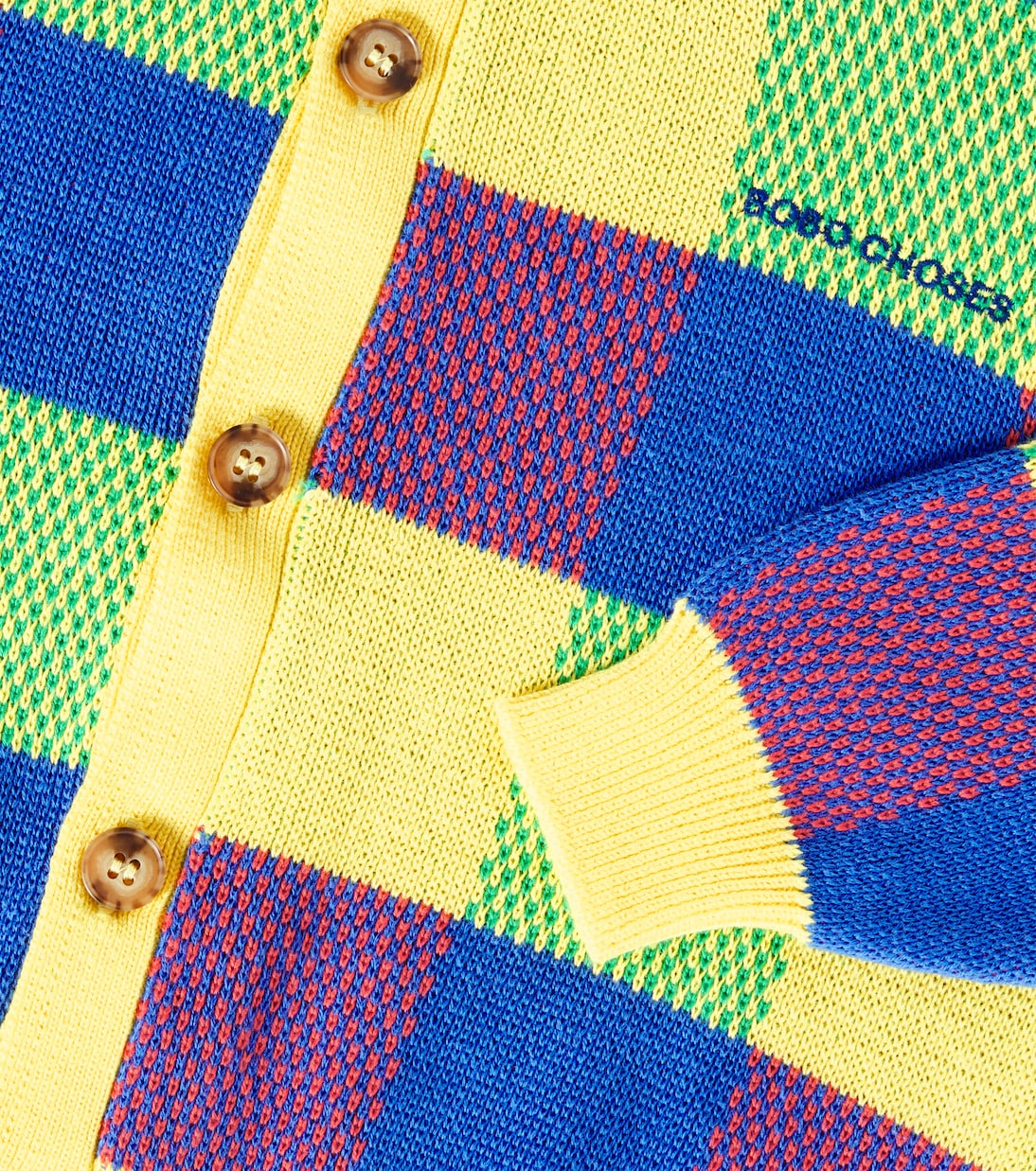 Vichy cotton jacquard cardigan | Bobo Choses