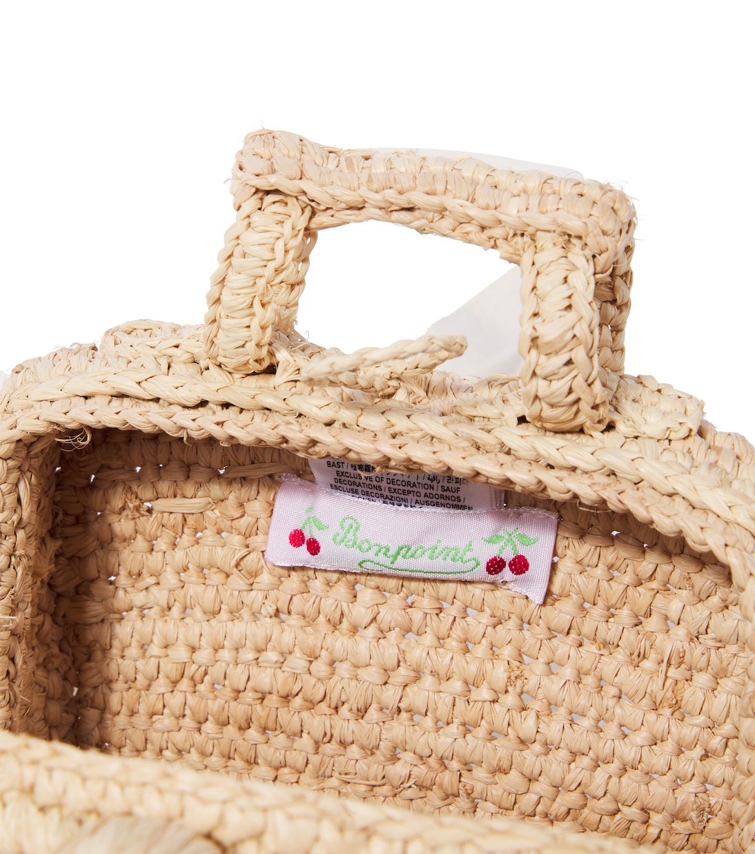 Aimane raffia shoulder bag | Bonpoint