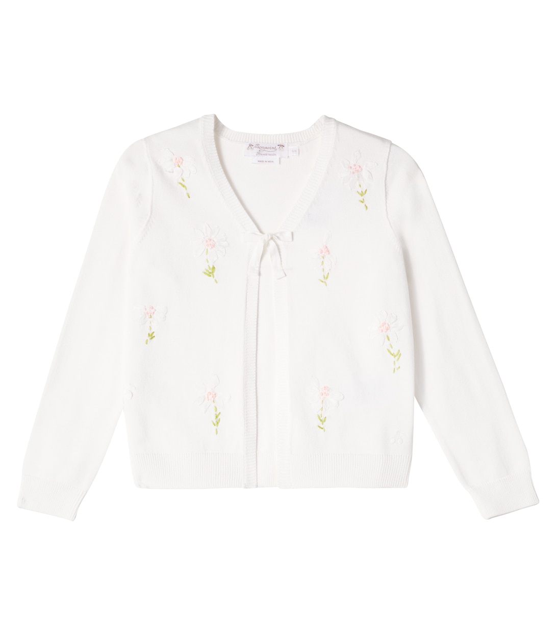 Cardigan Esmia in cotone con ricamo | Bonpoint