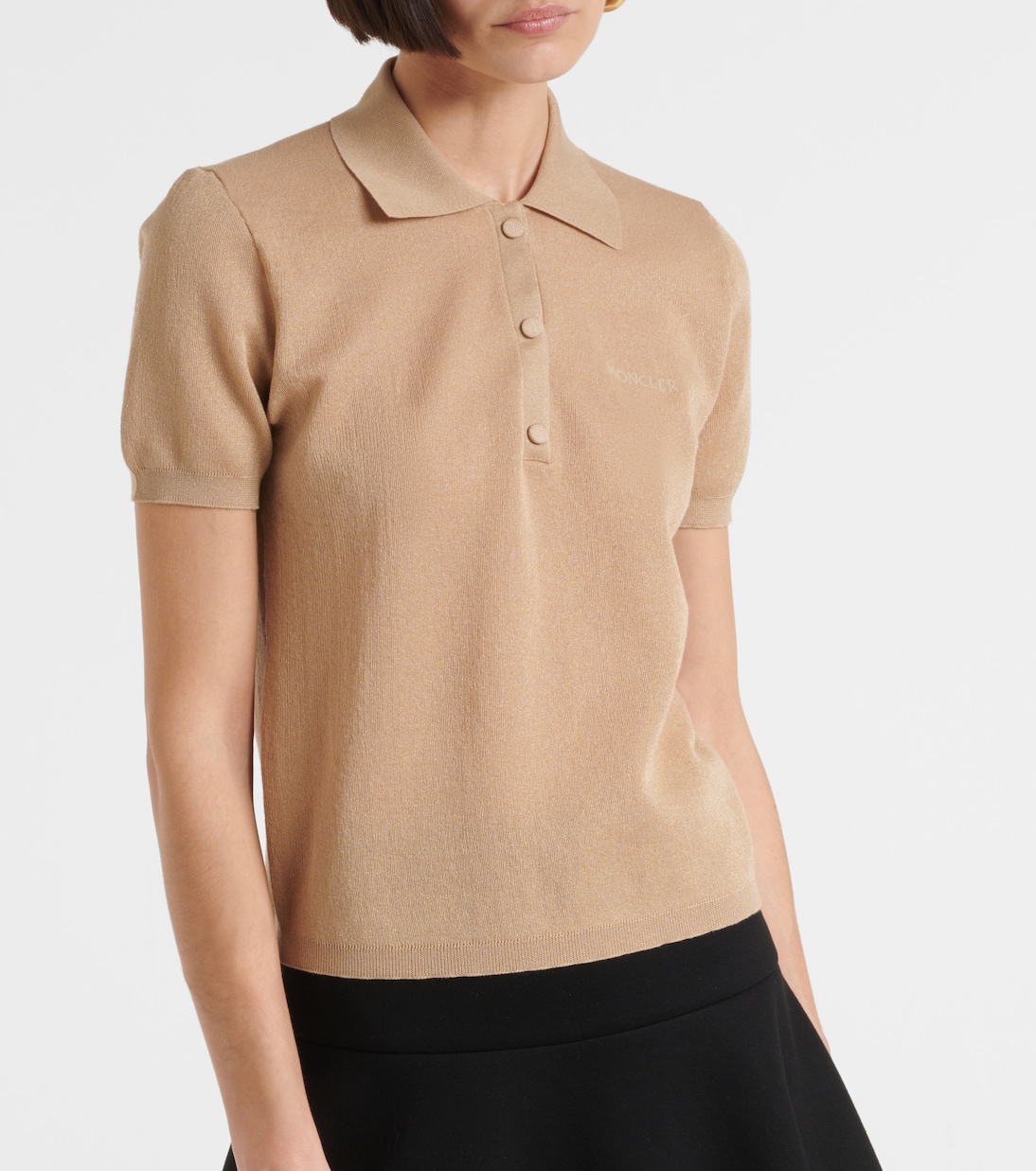 Polo en coton mélangé à logo | Moncler