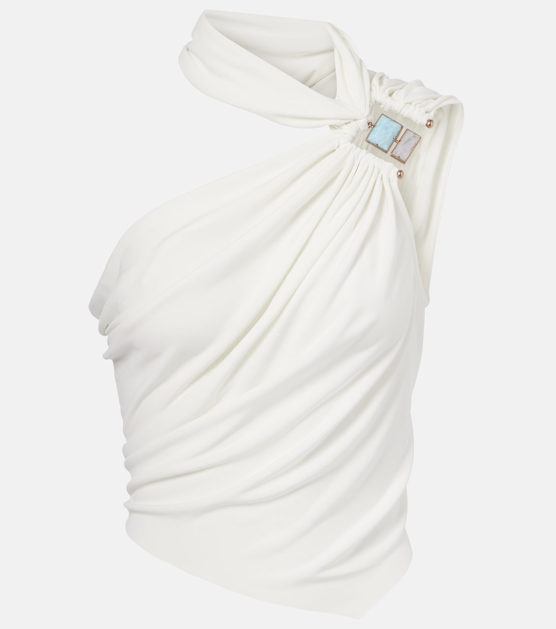 Duo Bezel asymmetric jersey top  | Christopher Esber