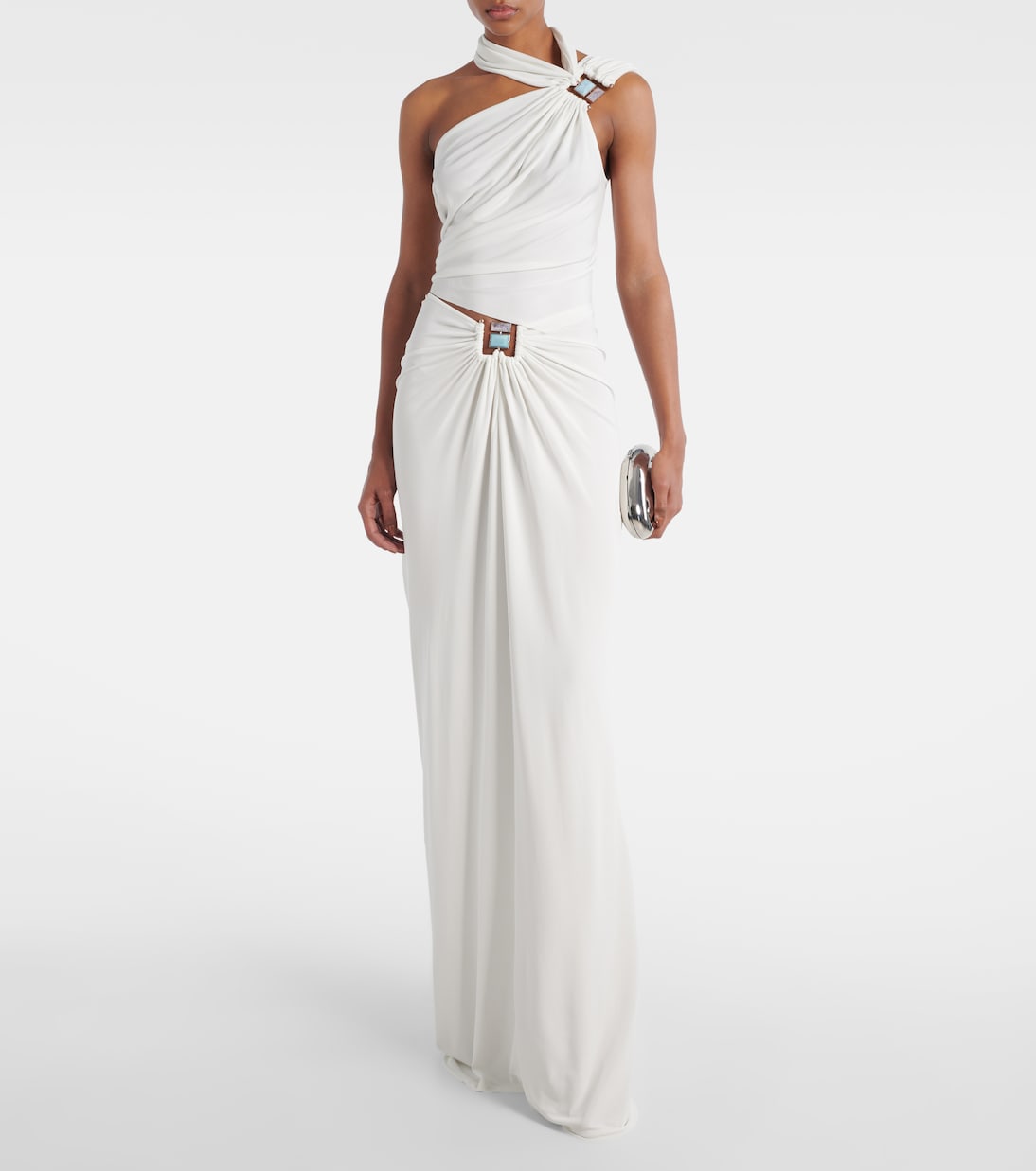 Duo Bezel asymmetric jersey top  | Christopher Esber