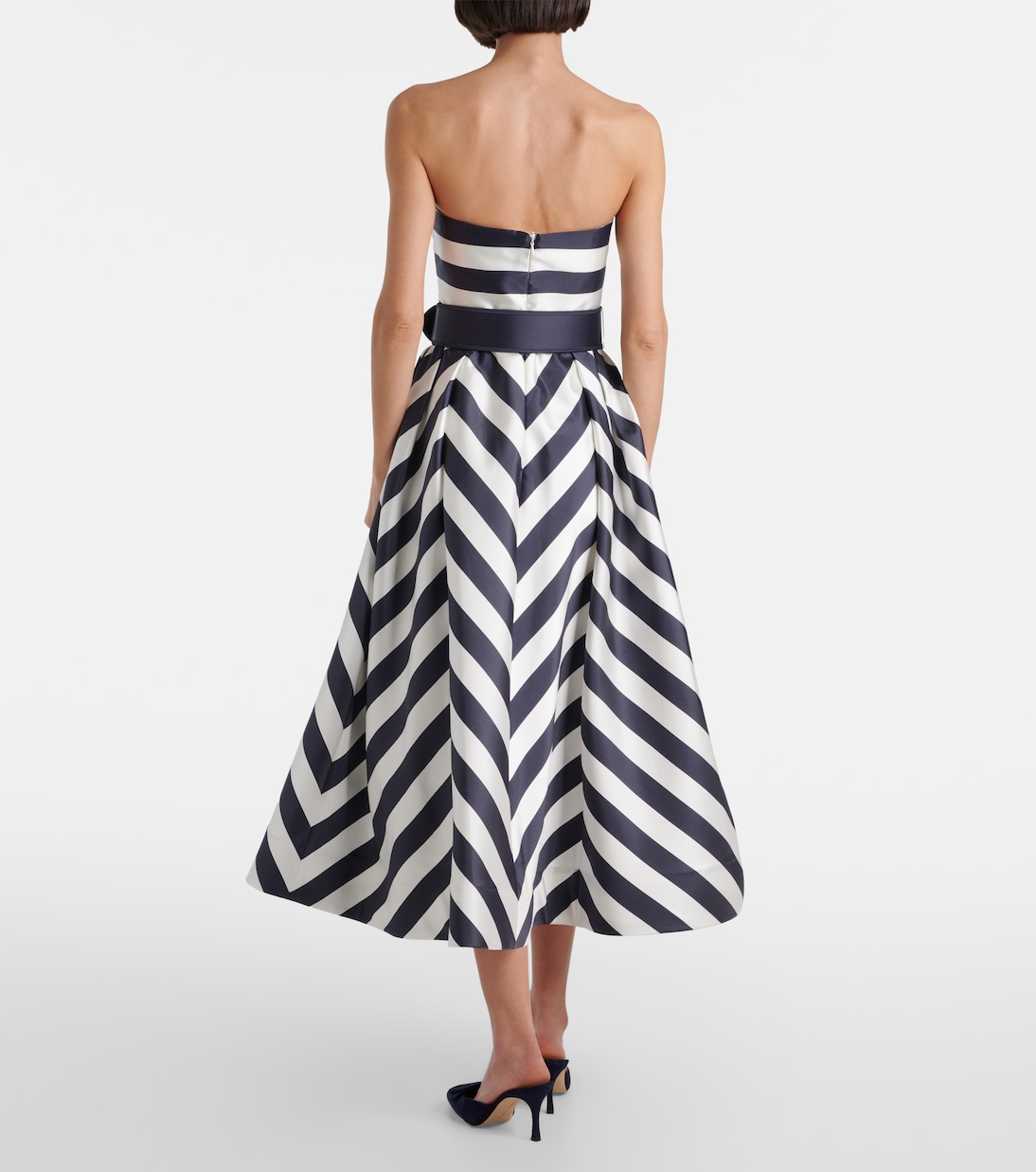 Abito midi Ariadne a righe | Rebecca Vallance
