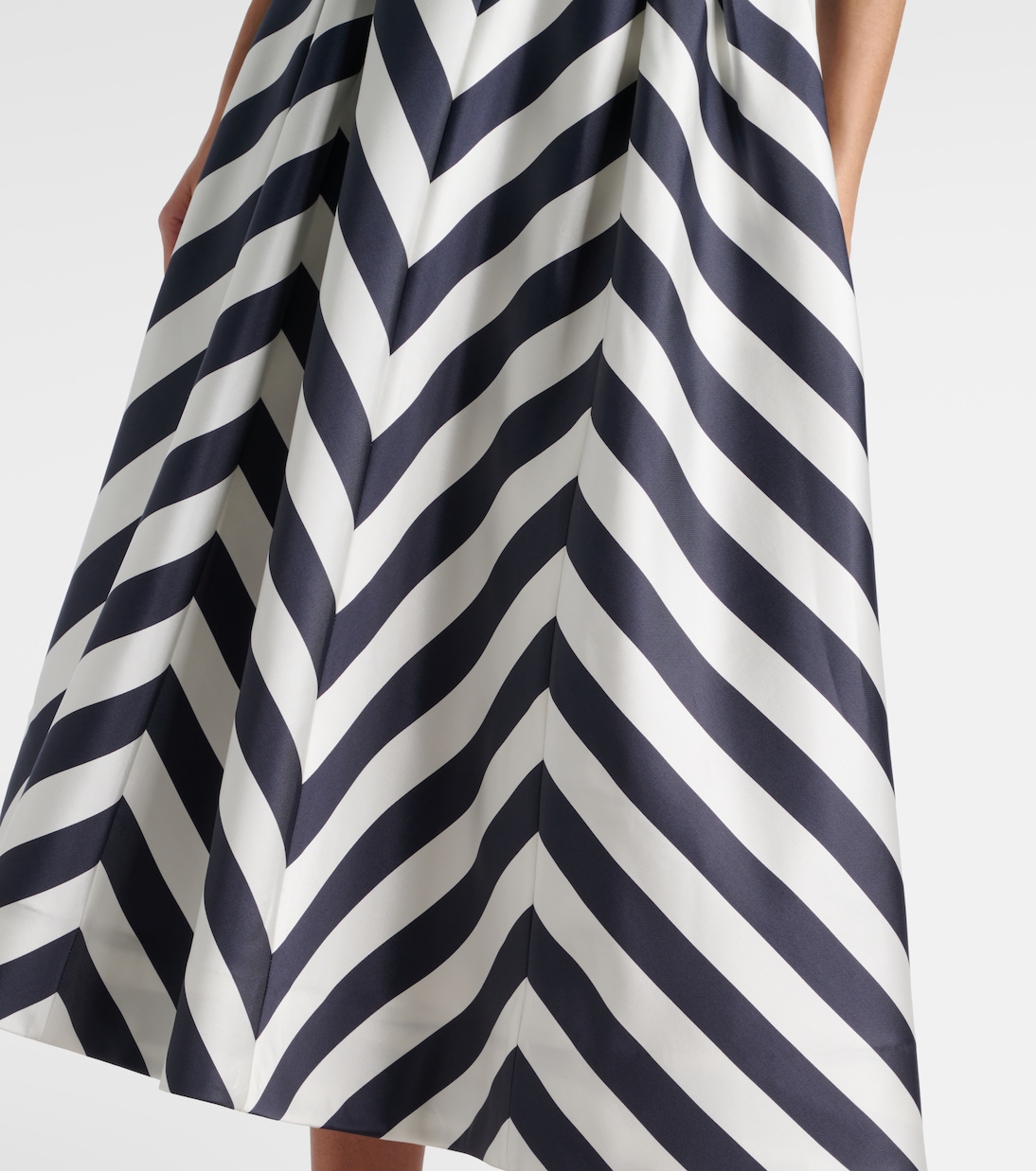 Abito midi Ariadne a righe | Rebecca Vallance