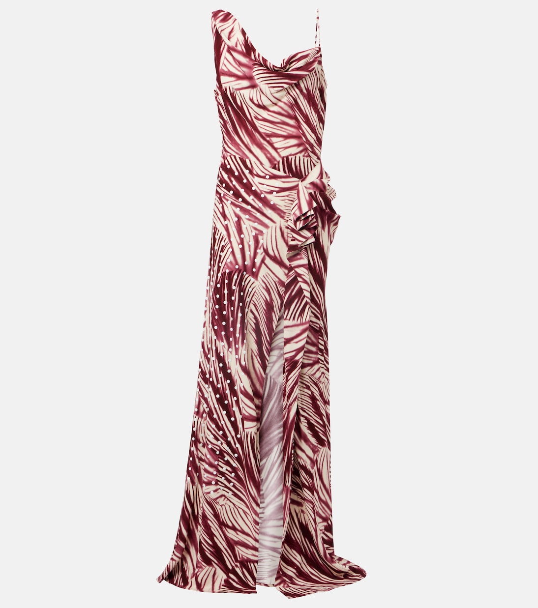 Printed draped crêpe gown | Dries Van Noten