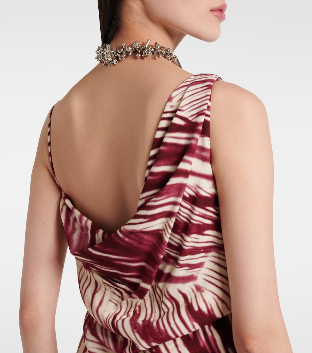 Printed draped crêpe gown | Dries Van Noten