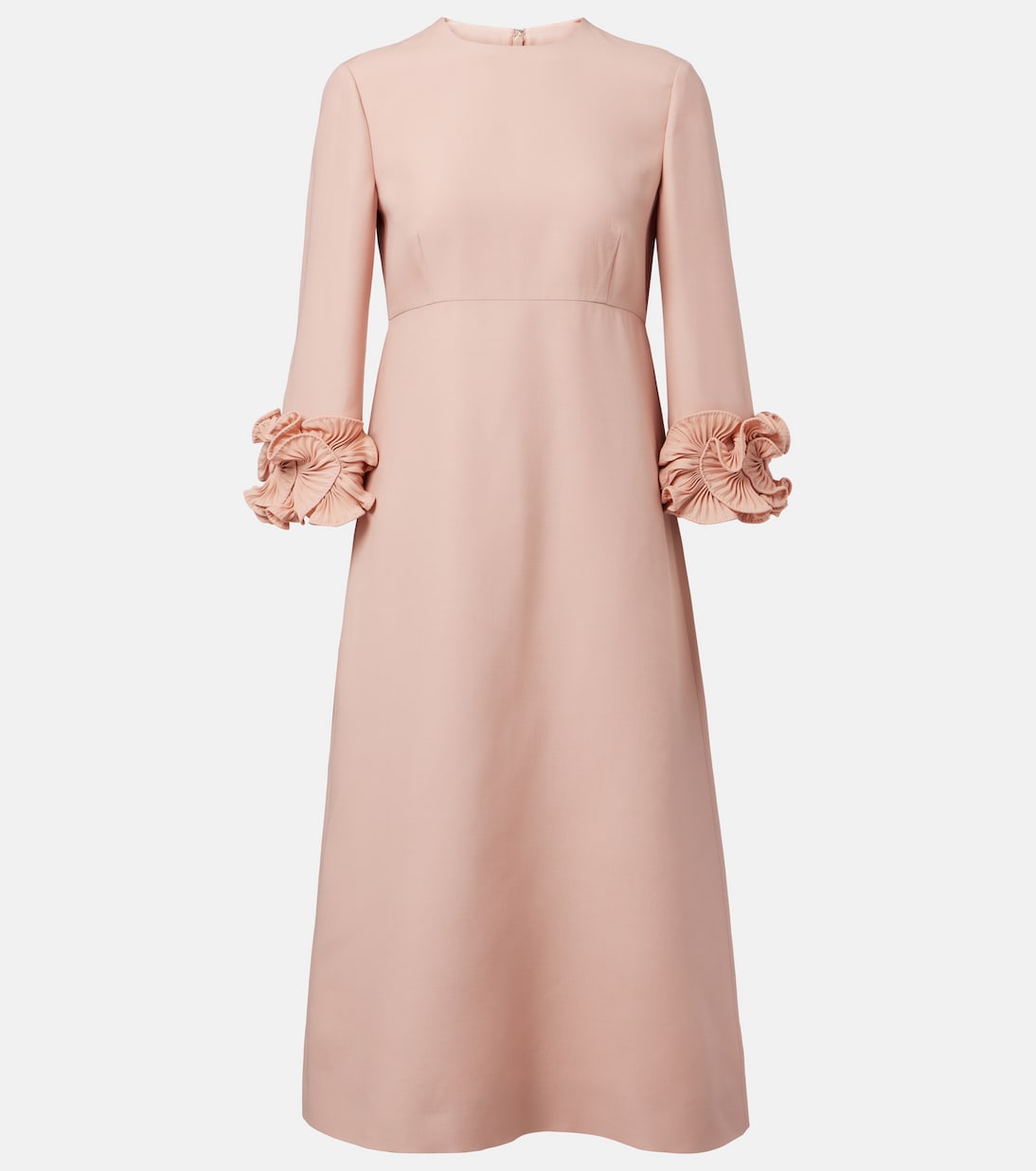 Abito midi in Crêpe Couture con volant | Valentino