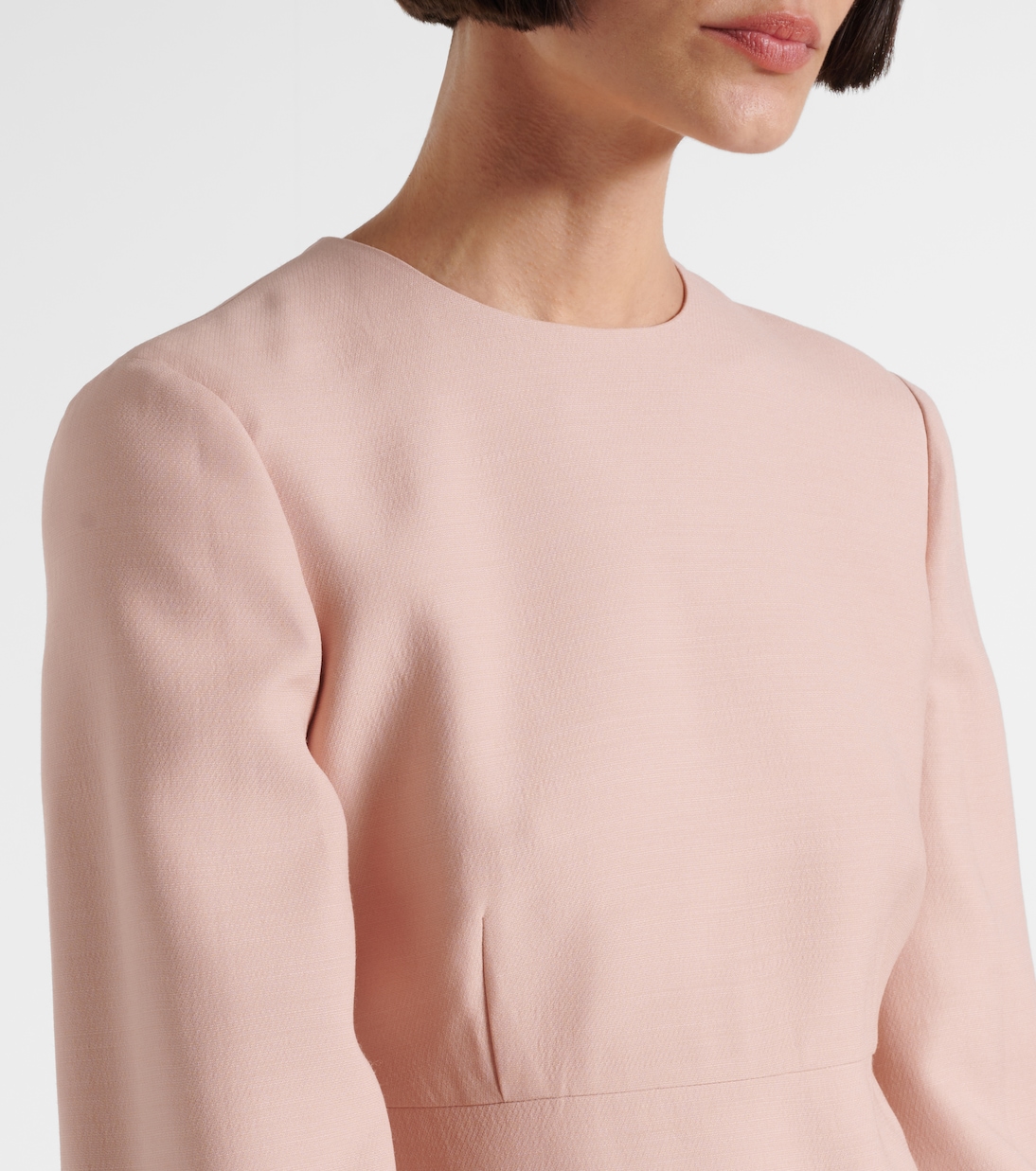 Abito midi in Crêpe Couture con volant | Valentino