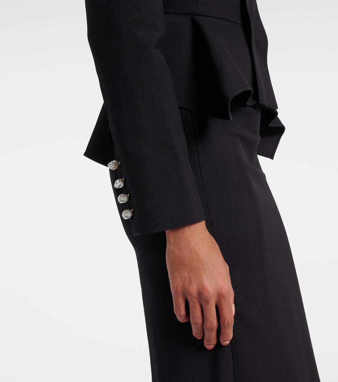Giacca in crêpe con peplum | Roland Mouret