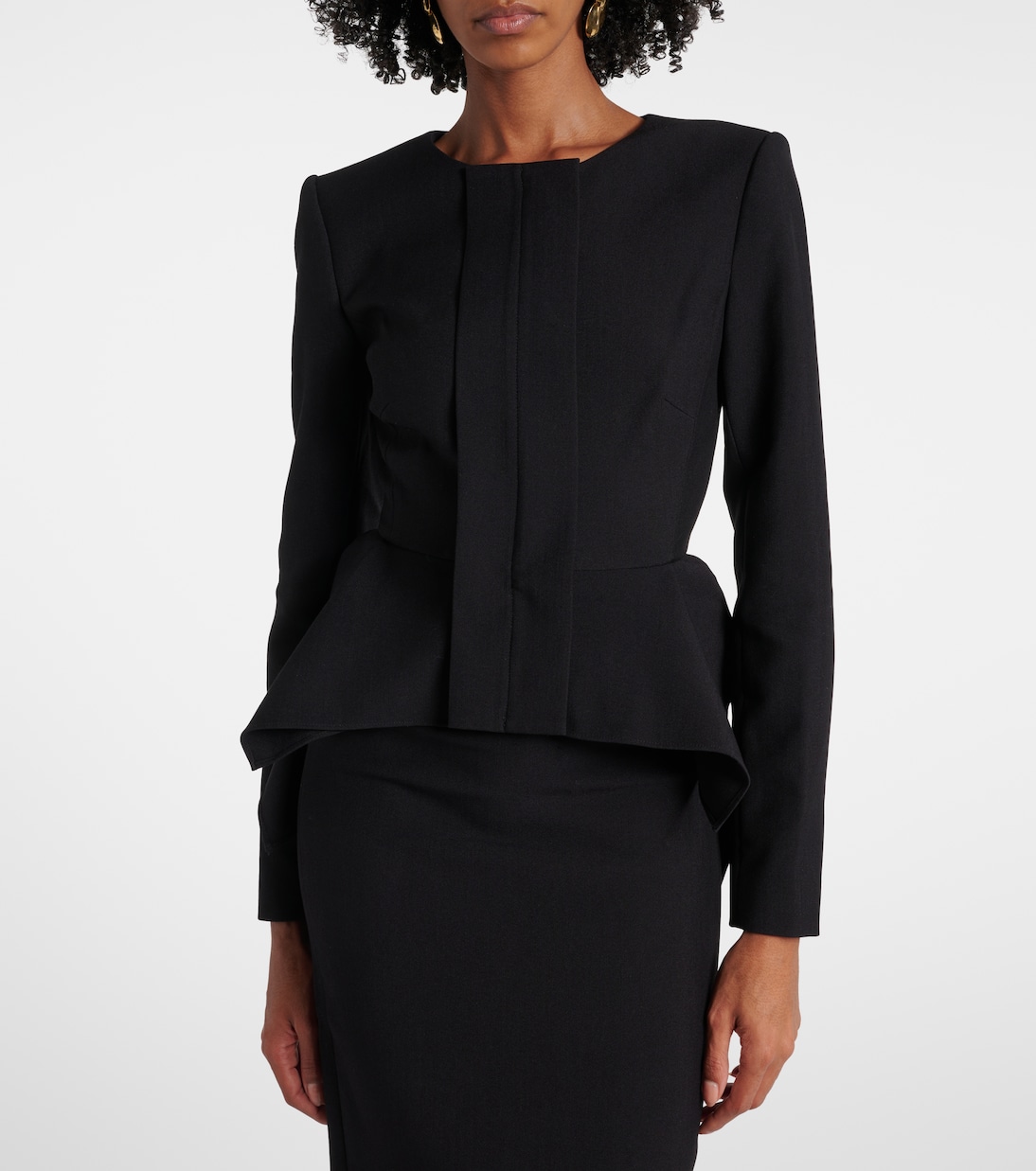 Giacca in crêpe con peplum | Roland Mouret