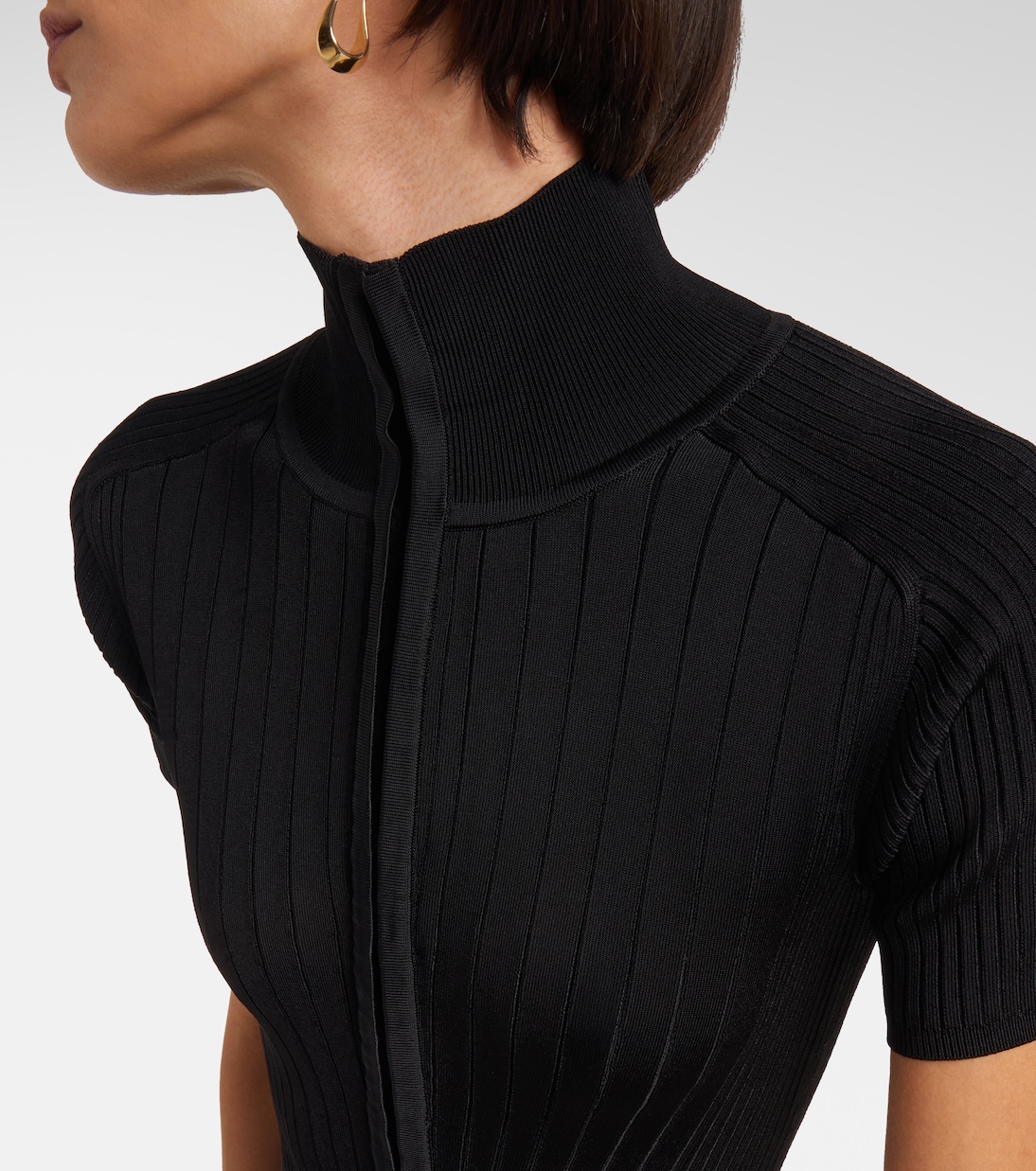 Ribbed-knit midi dress | Mugler