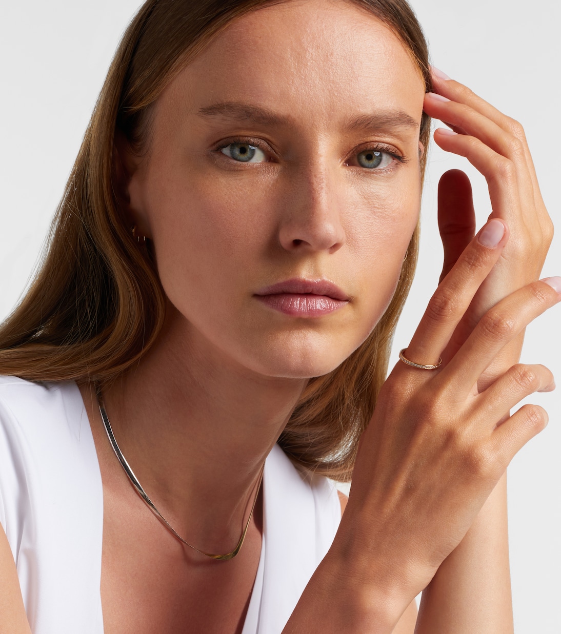 Anello in oro 14kt con diamanti | Roxanne First
