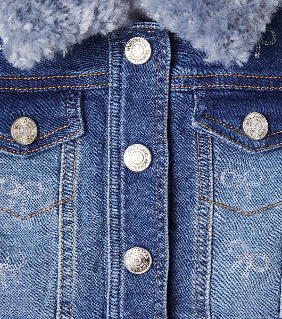 Veste brodée en jean | Monnalisa