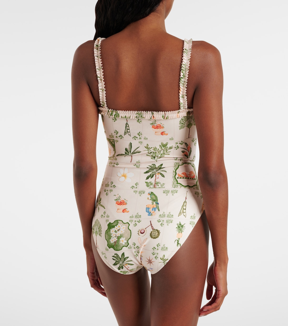 Limón printed ruffled swimsuit | Agua by Agua Bendita