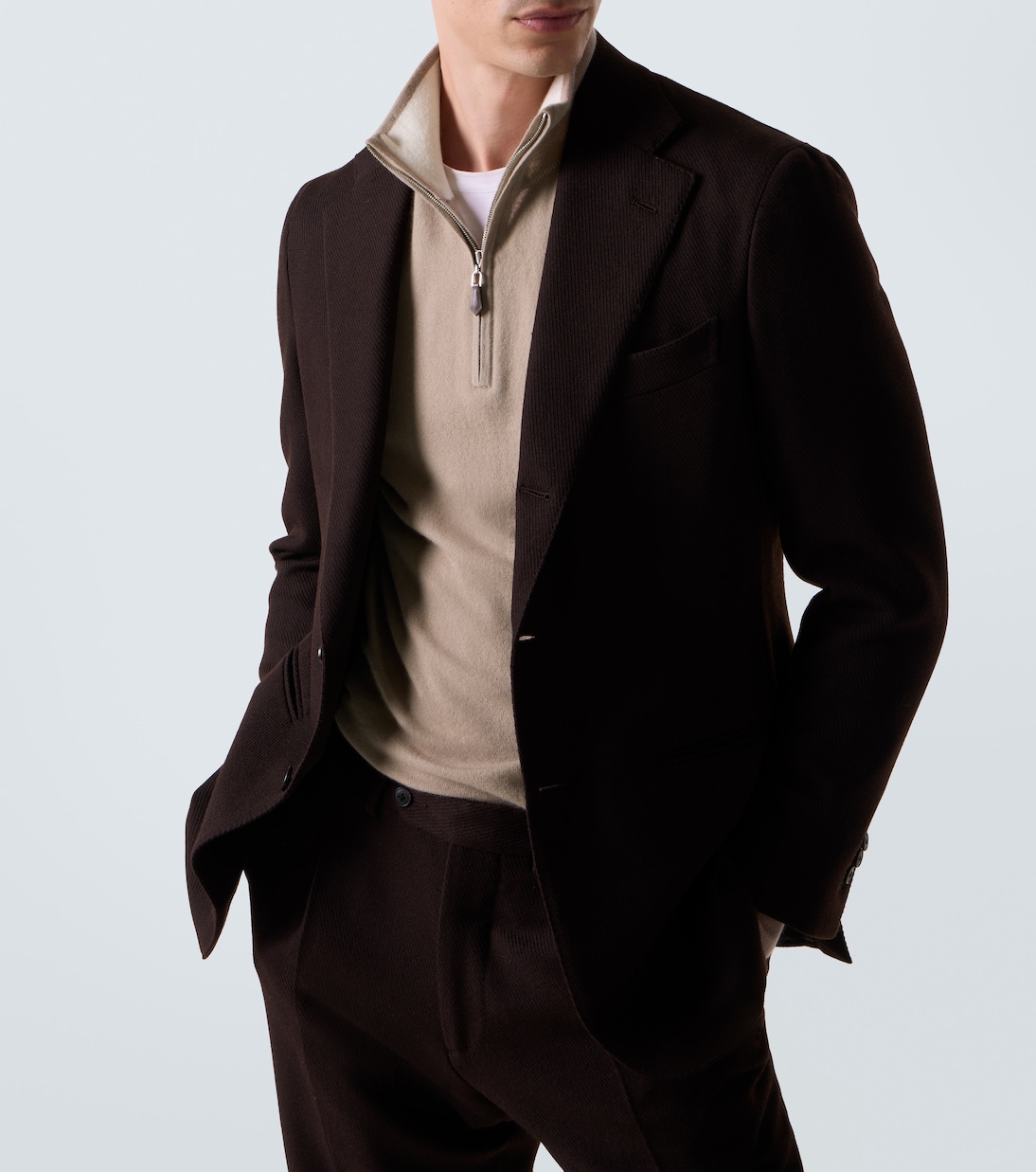 Mr Fenchurch cashmere half-zip sweater | Arch4