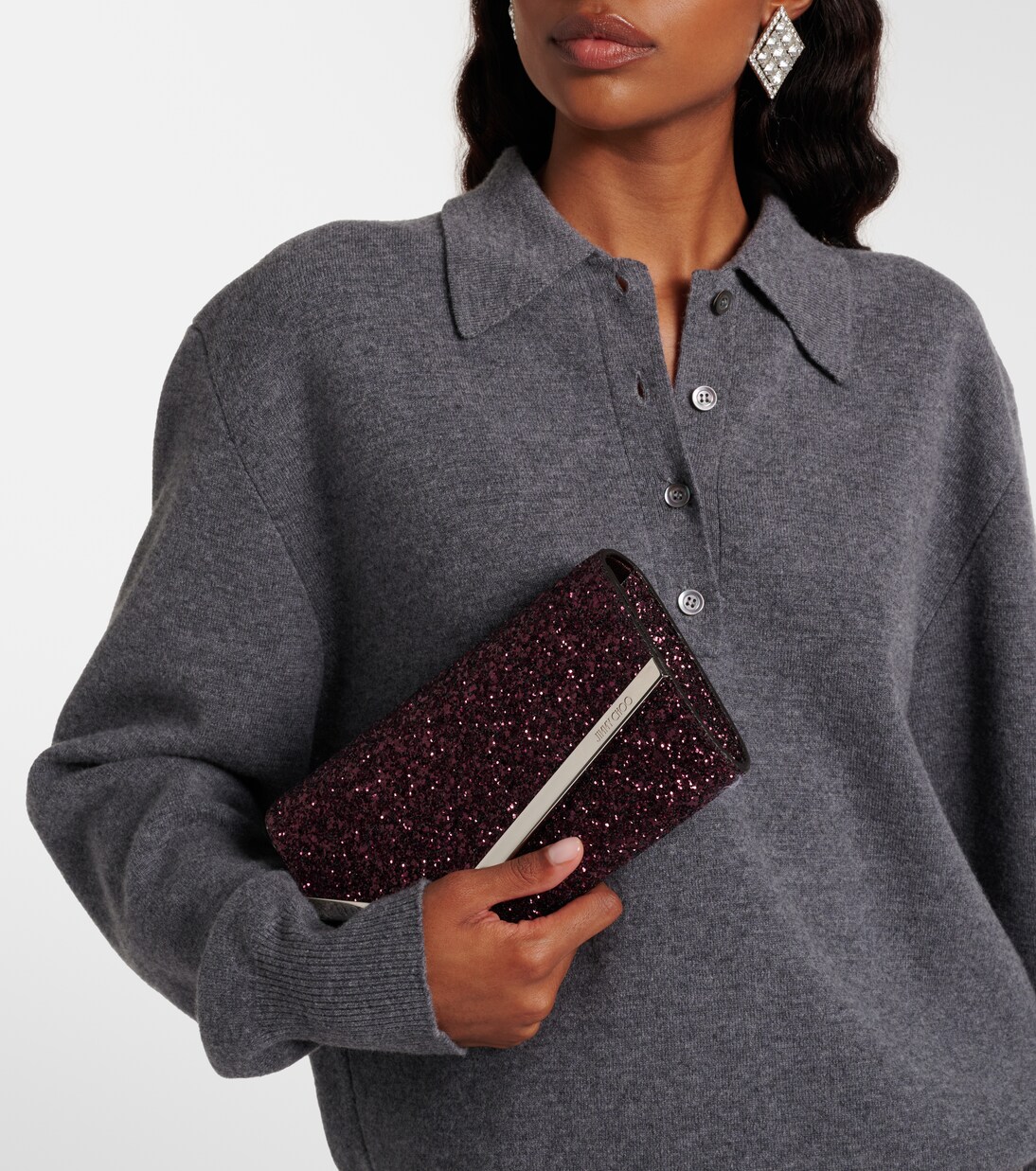 Clutch Emmie con paillettes | Jimmy Choo