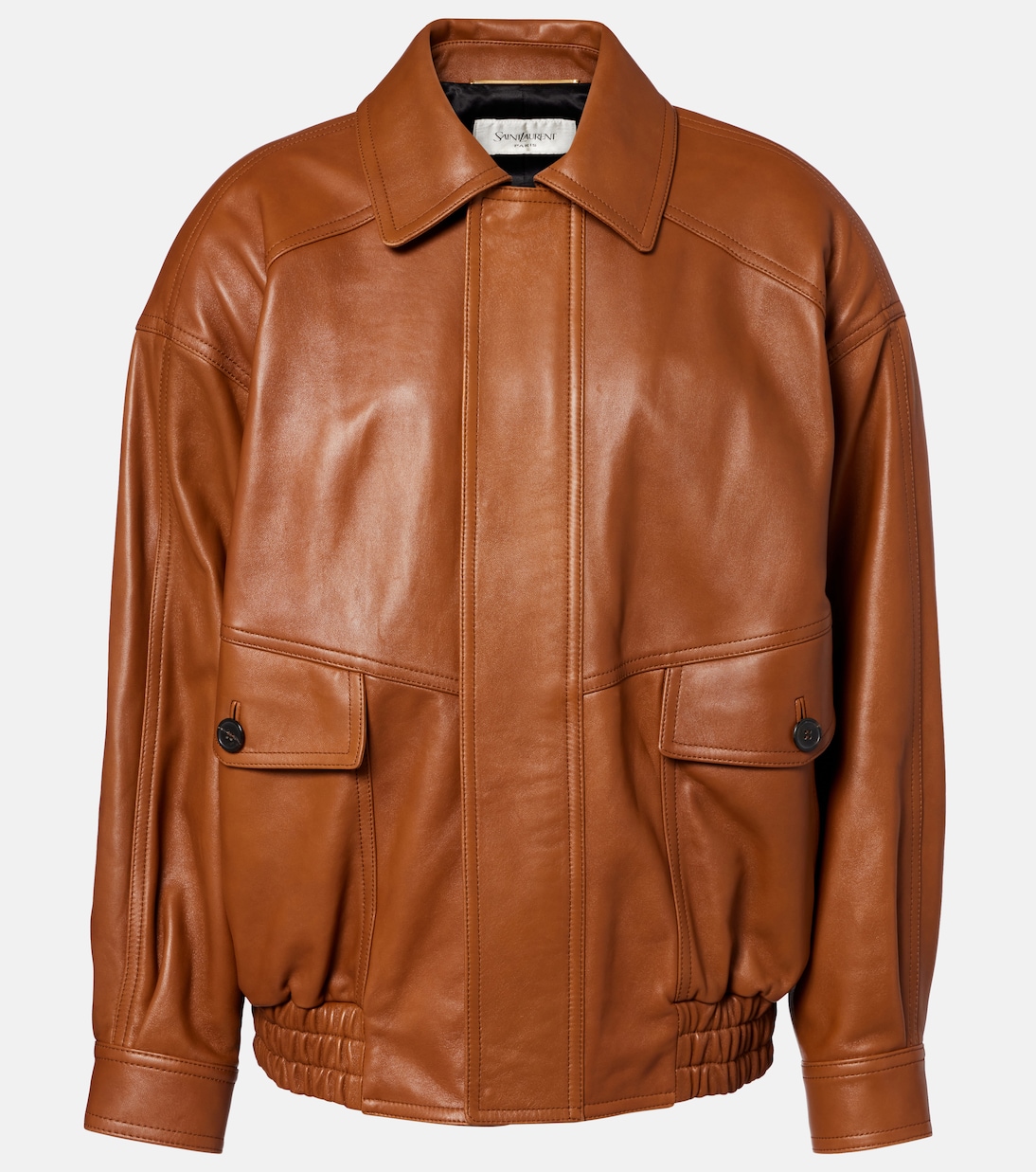 Oversized leather jacket | Saint Laurent