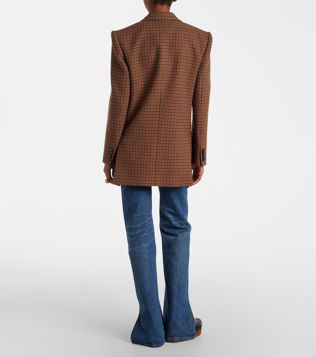 Checked double-breasted wool-blend blazer | Chloé