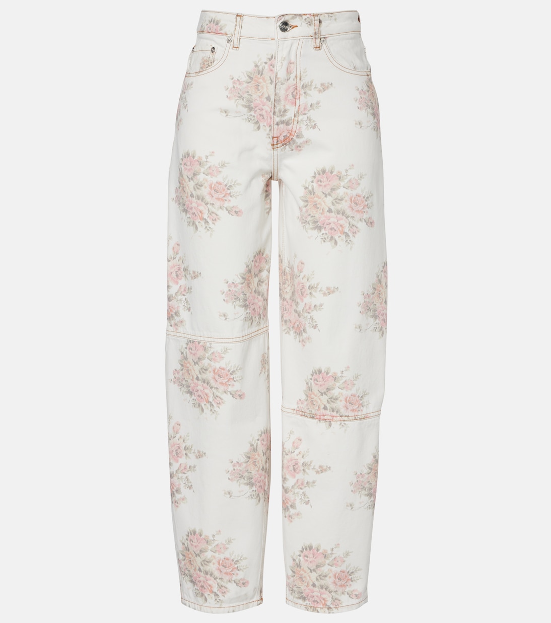 Mid-Rise Barrel Jeans Stary | Ganni