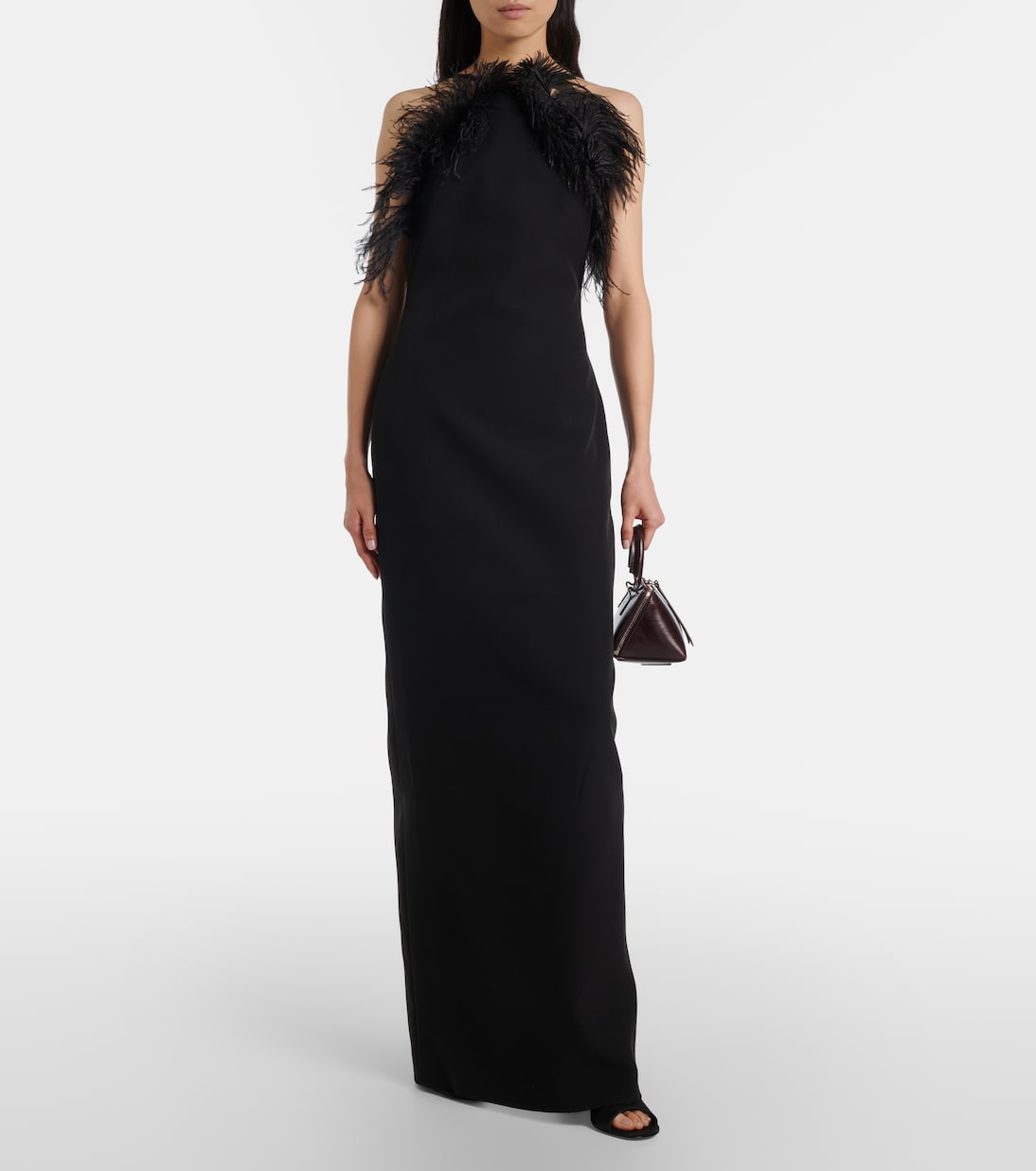 Feather-trimmed gown | The Attico