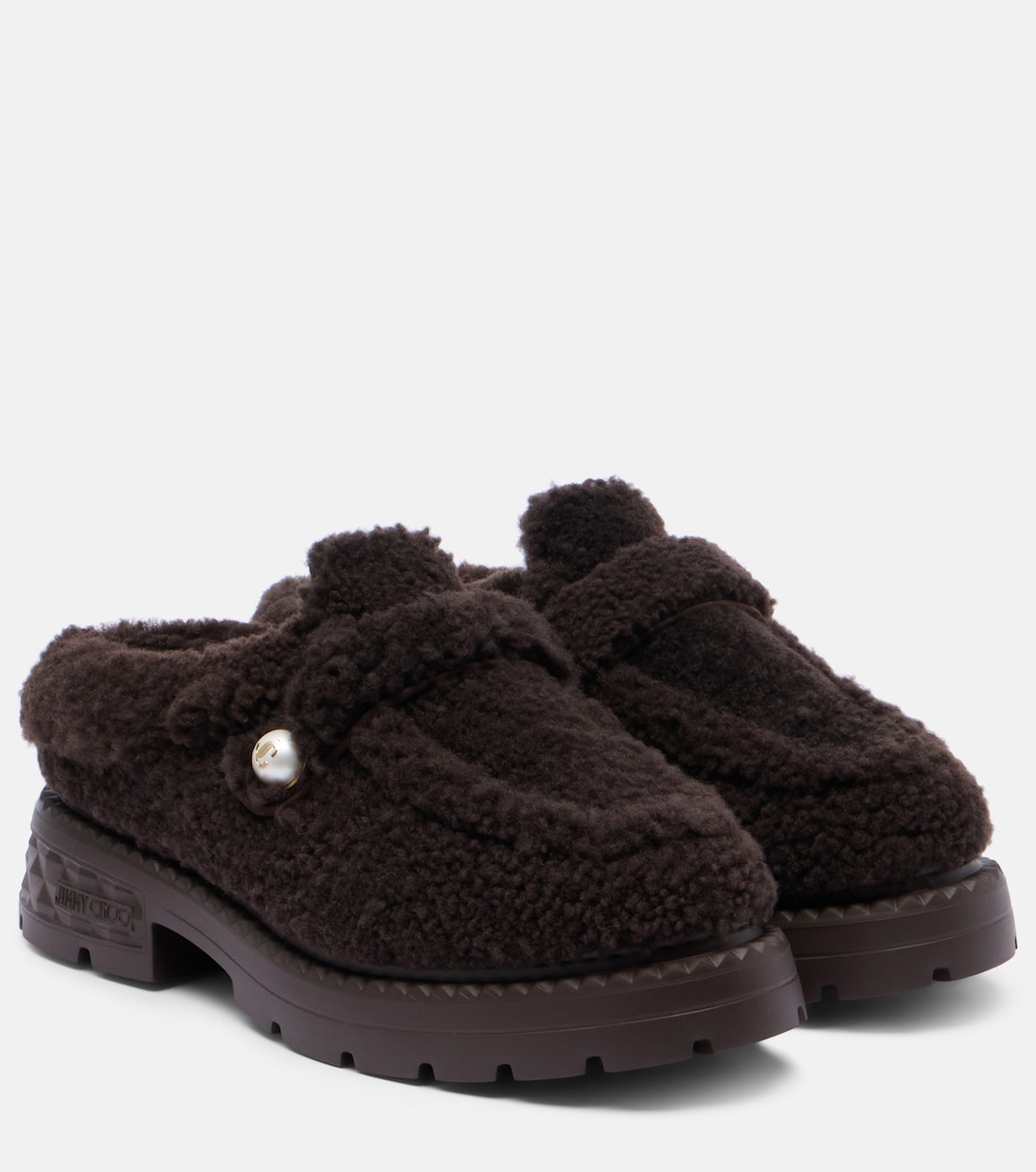 Shea shearling platform mules | Jimmy Choo