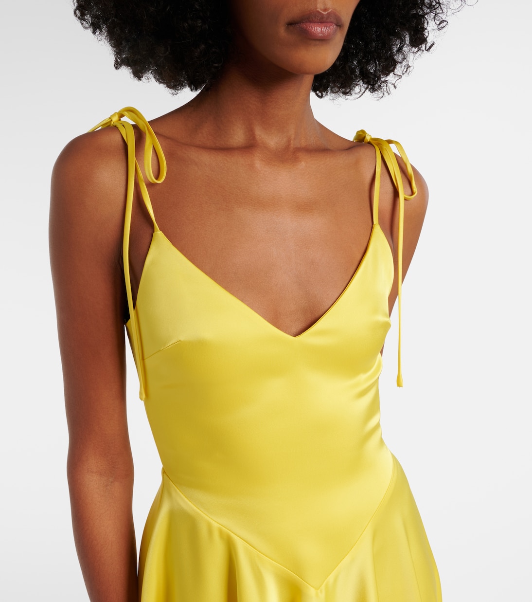 Asymmetric draped satin minidress | David Koma