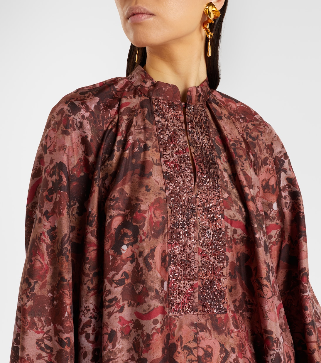 Verziertes Maxikleid Alpe aus Seide | Max Mara