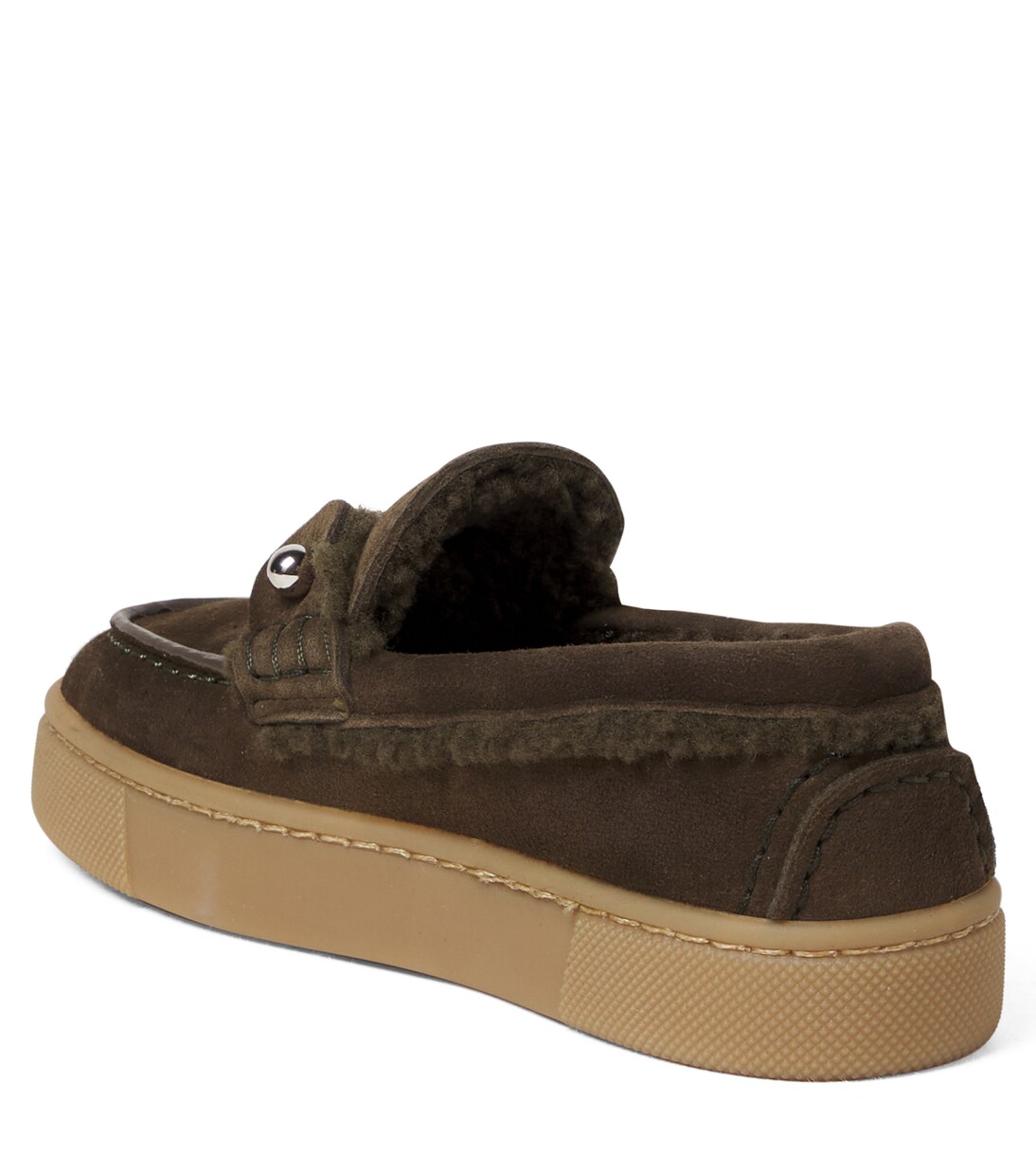 Chambelikid shearling-lined suede loafers | Christian Louboutin Kids