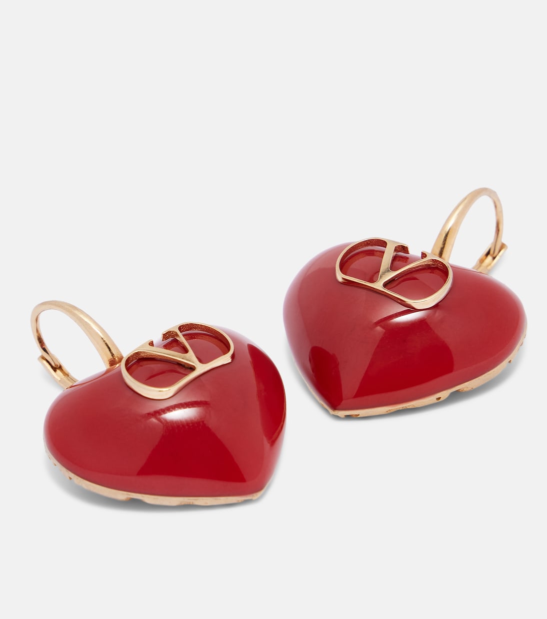 Cœur Royal VLogo enamel earrings | Valentino