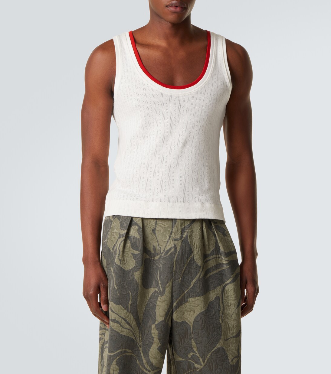 Pointelle cotton tank top | Dries Van Noten