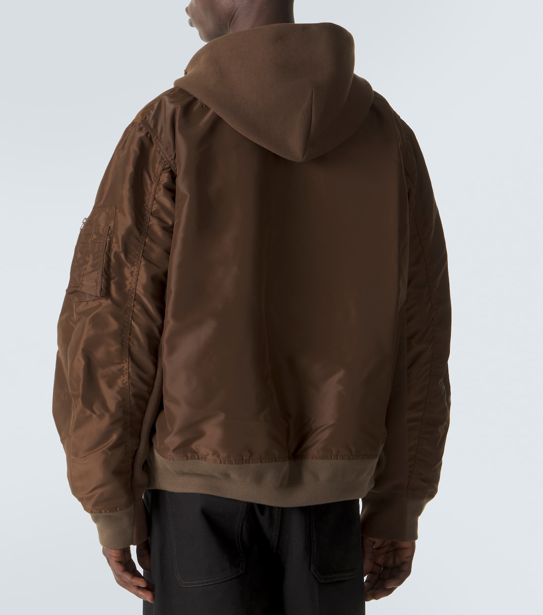 Cotton-blend and twill hoodie | Sacai