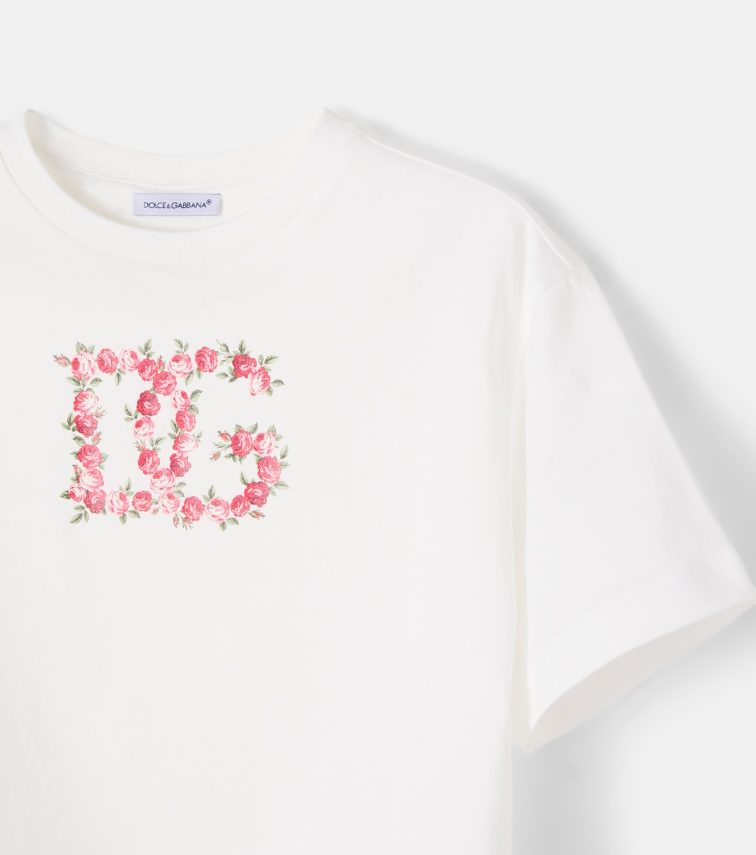 T-shirt DG in jersey di cotone | Dolce&Gabbana Kids