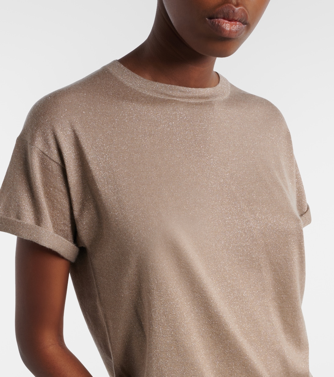 Cashmere and silk-blend T-shirt | Brunello Cucinelli