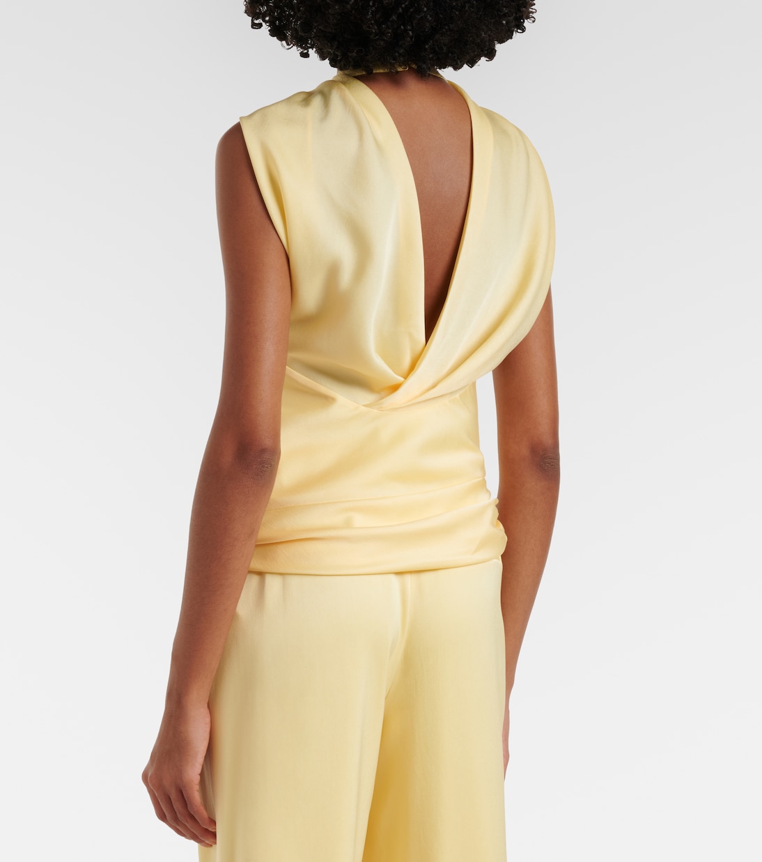 Samira caped satin top | Simkhai