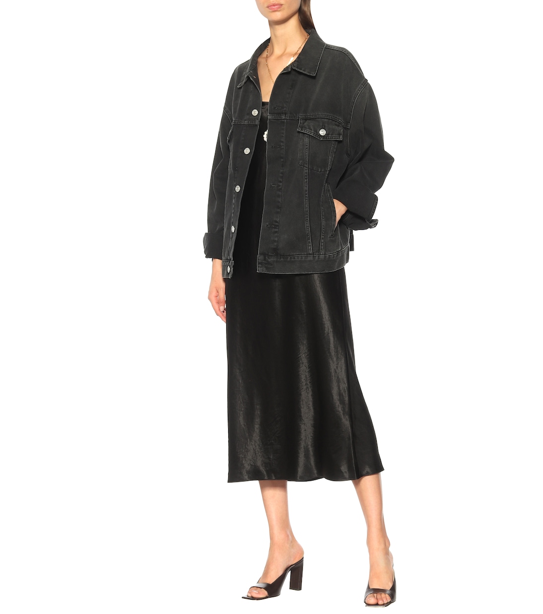 Robe midi en satin | Vince