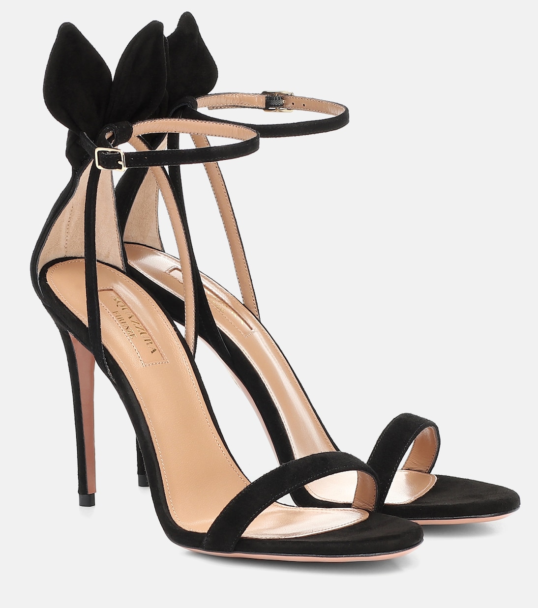 Sandales Bow Tie 105 en daim | Aquazzura
