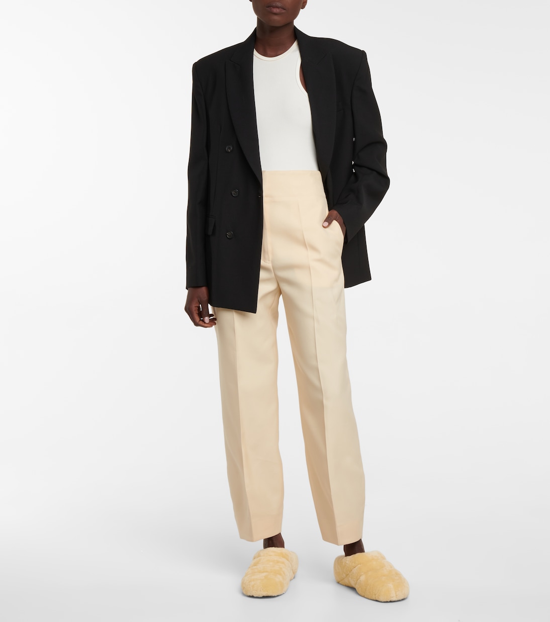 Rondo shearling slippers | Proenza Schouler