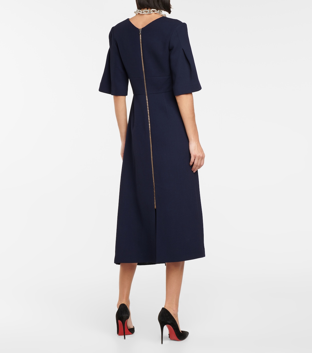 Botez wool crêpe midi dress | Roland Mouret